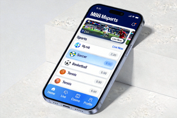 Tampilan aplikasi mobile M88 Msports yang dioptimalkan untuk pengguna smartphone